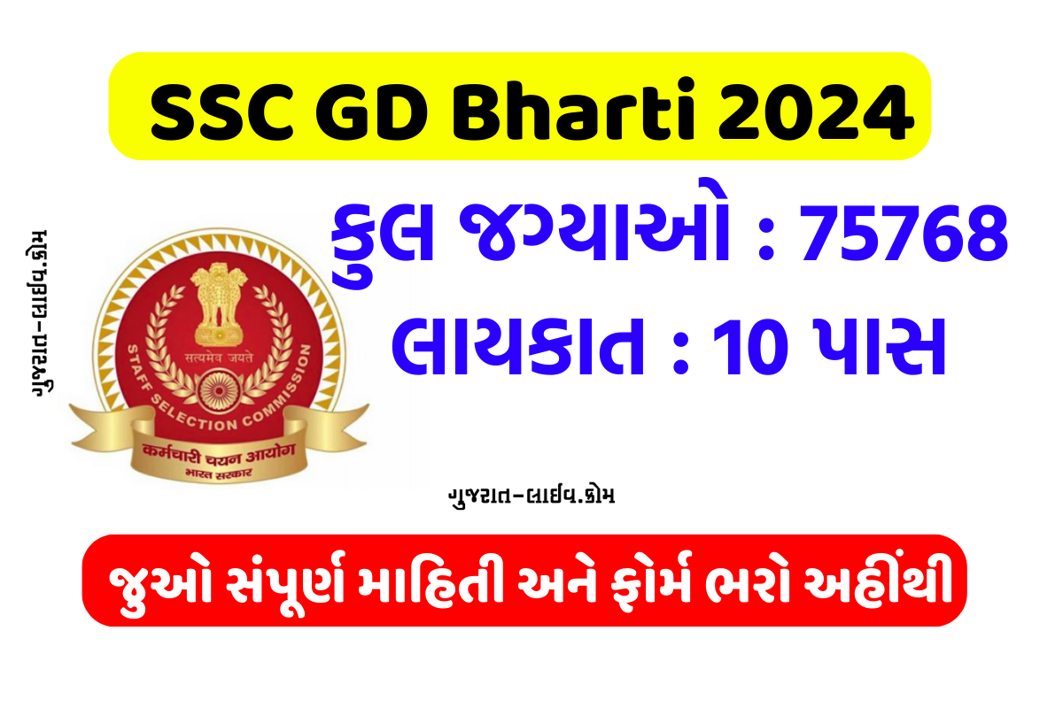 SSC GD Bharti 2024, SSC GD ભરતી 2024